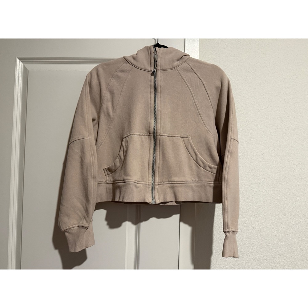Lululemon Scuba Oversized Full Zip Hoodie Lunar Rock XS/S Cropped Sweatshirt